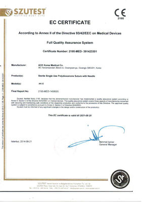 línea de púas de Polydioxanone de la elevación de la piel del diente absorbible al por mayor de Corea 23g 38m m del hilo de 4d Pdo