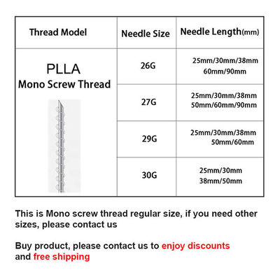Alambre de elevación estéril de la piel de Hilos Mesotherapy del mono del tornillo PLLA del hilo Time Machine de Corea