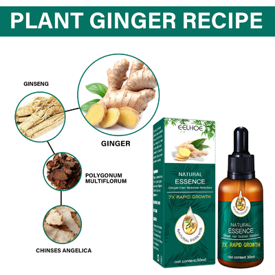 Pelo del crecimiento del tratamiento de la pérdida de pelo del aceite de la esencia del suero del crecimiento del pelo de Ginger Hair Growth Essence Germinal para las mujeres de los hombres